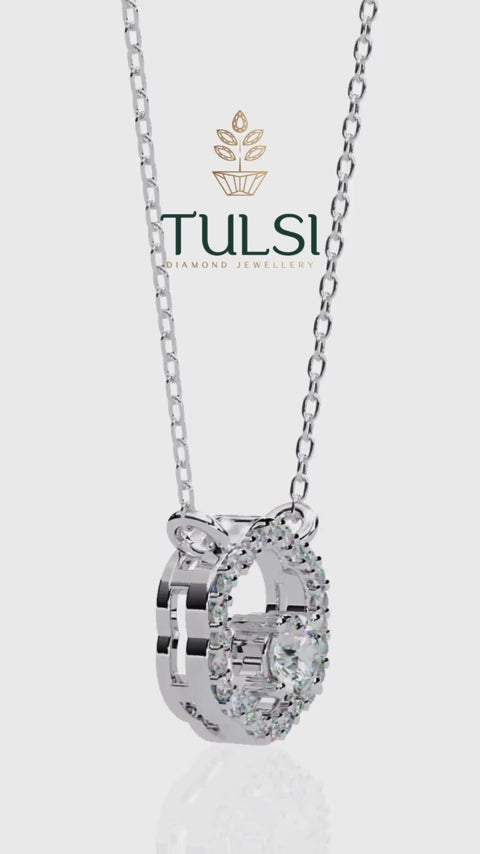 Neina Halo Diamond Pendant