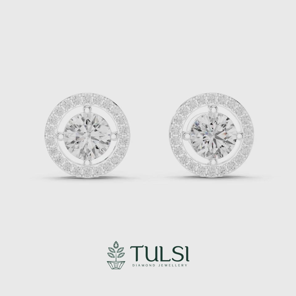 Round Glory Halo Studs