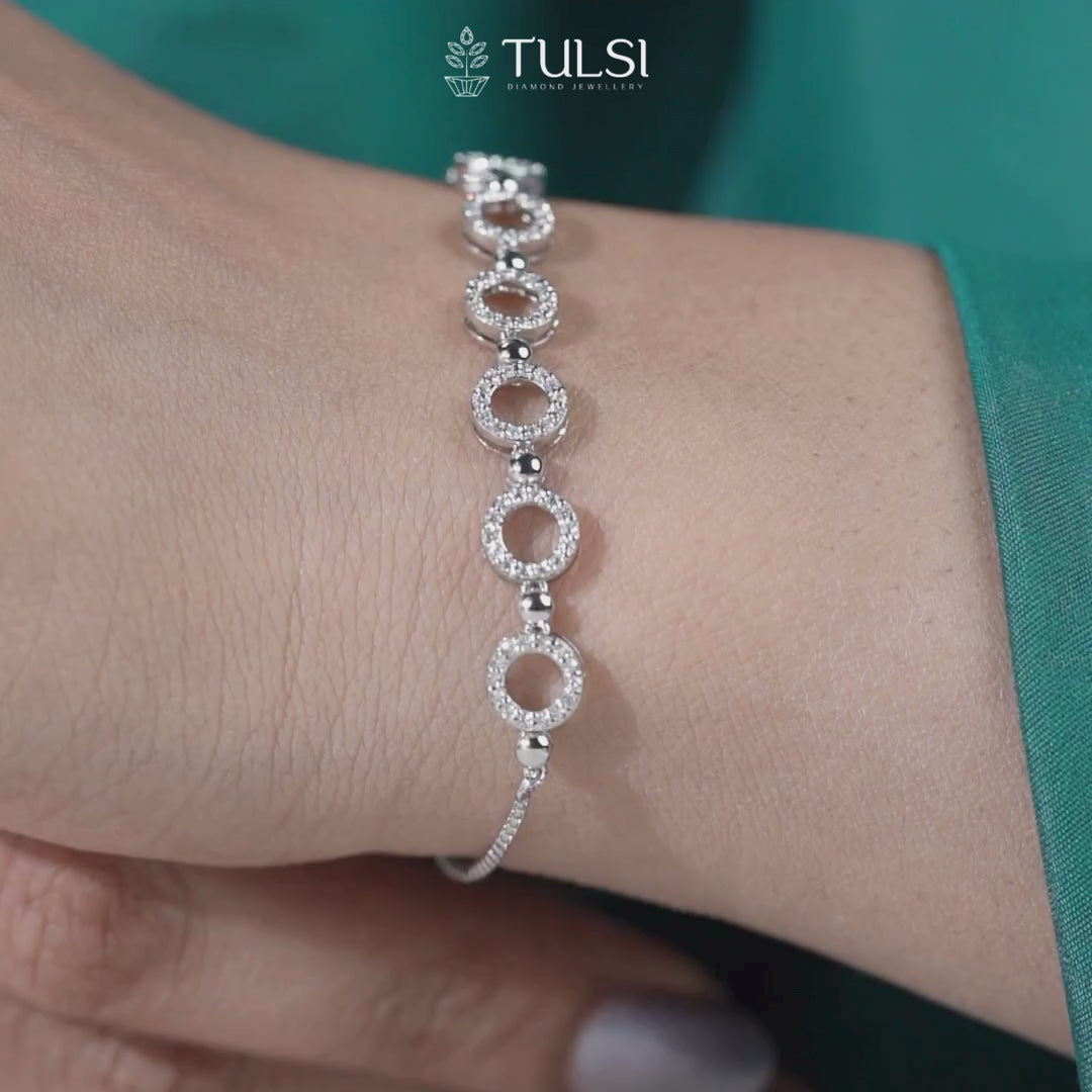 Orbit Circle Diamond Bracelet