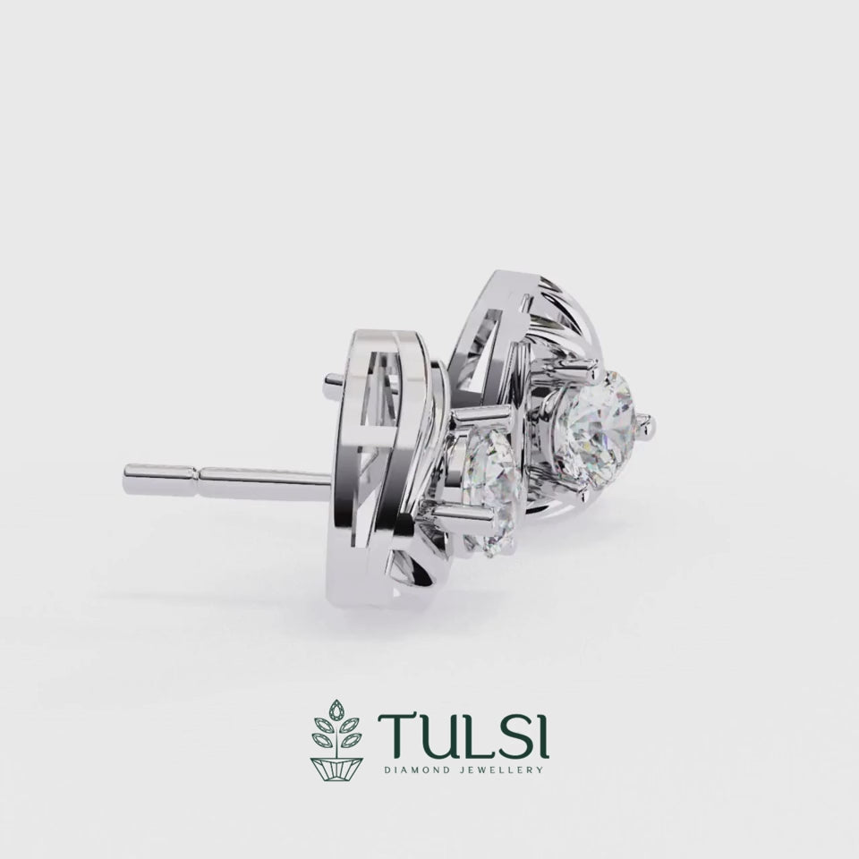 Trinity Aura Diamond Studs