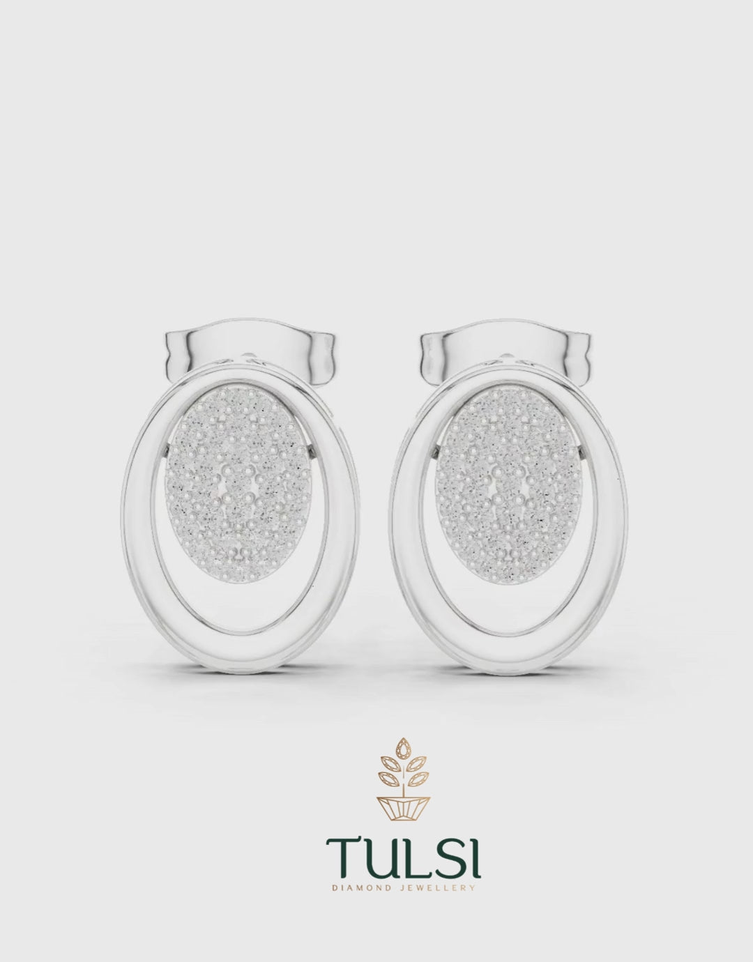 Neeva Oval Halo Earrings