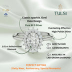 Solitaire Oval Halo Ring