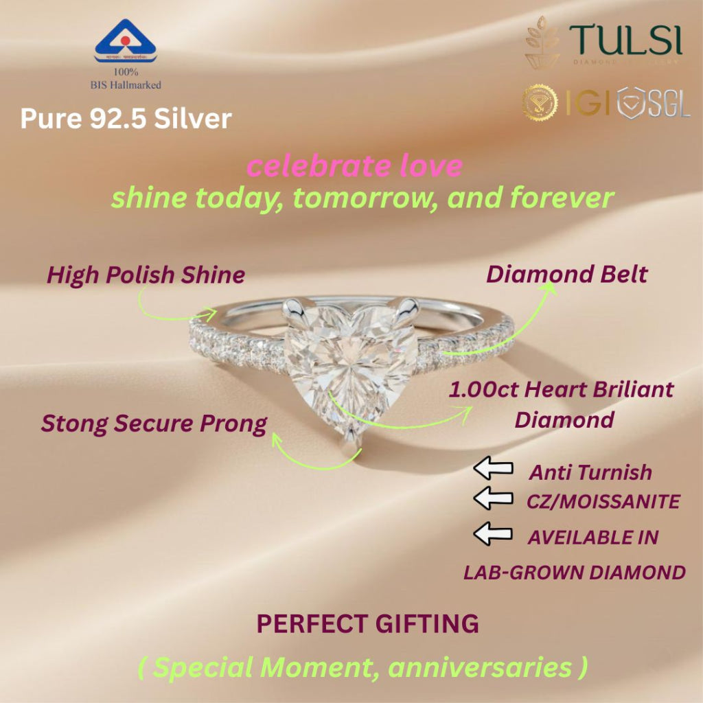 True Love Heart Solitaire Ring