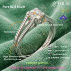 Kia Solitaire Twin Band Ring