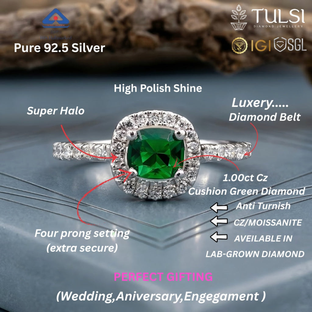 Verdant Royale Halo Ring