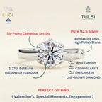 Vintage Crown Moissanite Ring