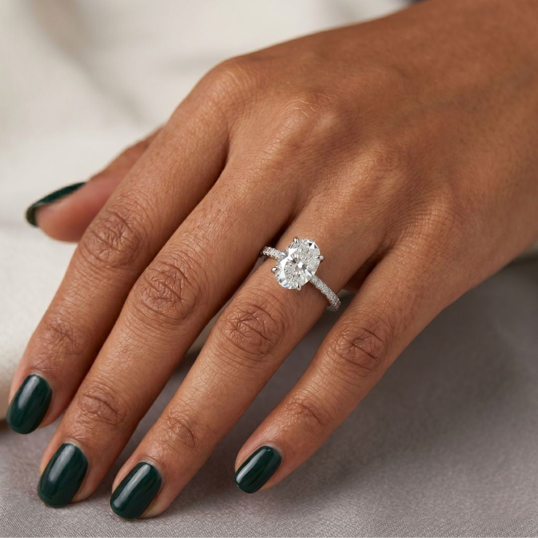 The Seraphina Ovel Solitaire Ring Secondary image