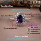 Violet Empress Halo Ring