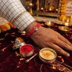 Spiritual Lord Shiva Pure Silver Trishul Rakhi & Bracelet
