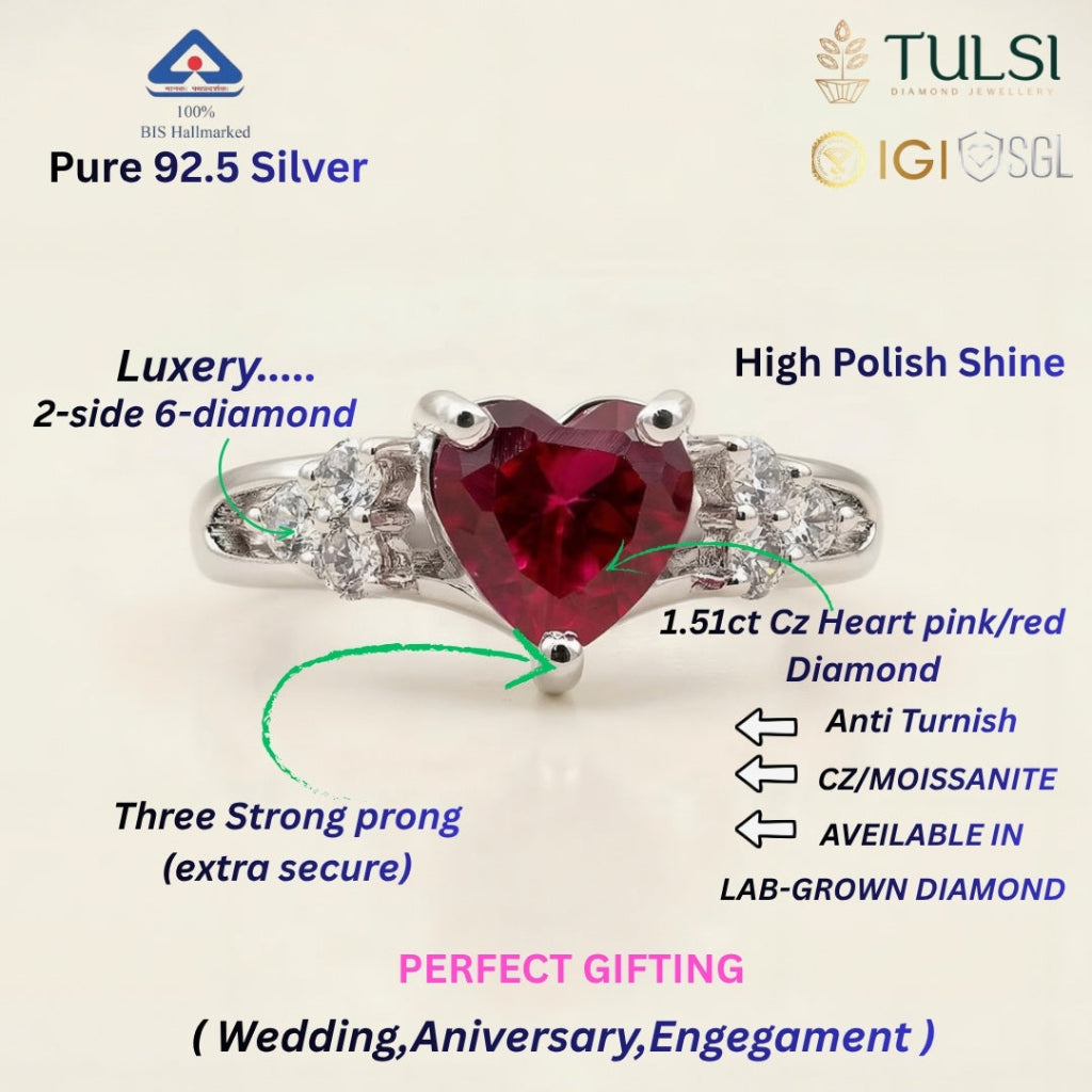 Velvet Ruby Heart Ring