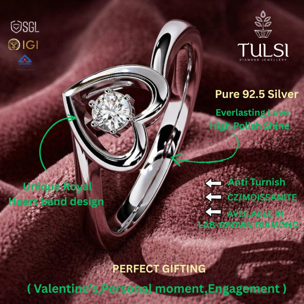 The Heart-Bound Solitaire Ring