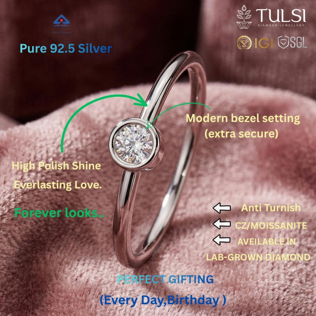 Luna Bezel Diamond Ring
