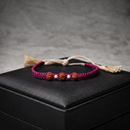 Sacred Rudraksha with Silver Accents Braided Rakhi