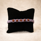 Divine 5-Bead Rudraksha Lavender Thread Bracelet / Rakhi