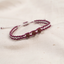 Sacred Maroon & White Braided Rudraksha Band With Silver Cap